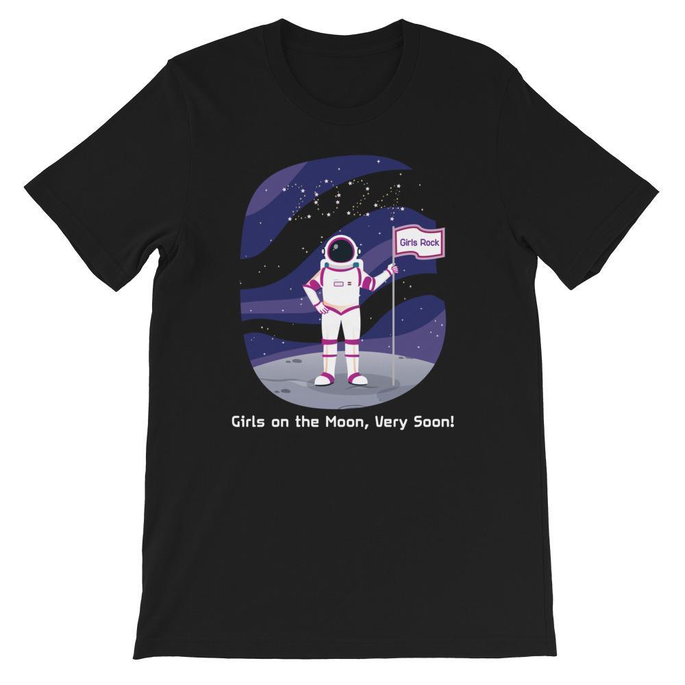Adult girls on the moon t-shirt