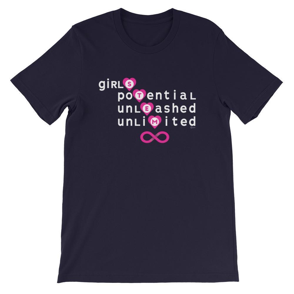 Adult size Girls Unlimited Potential STEM T-Shirt