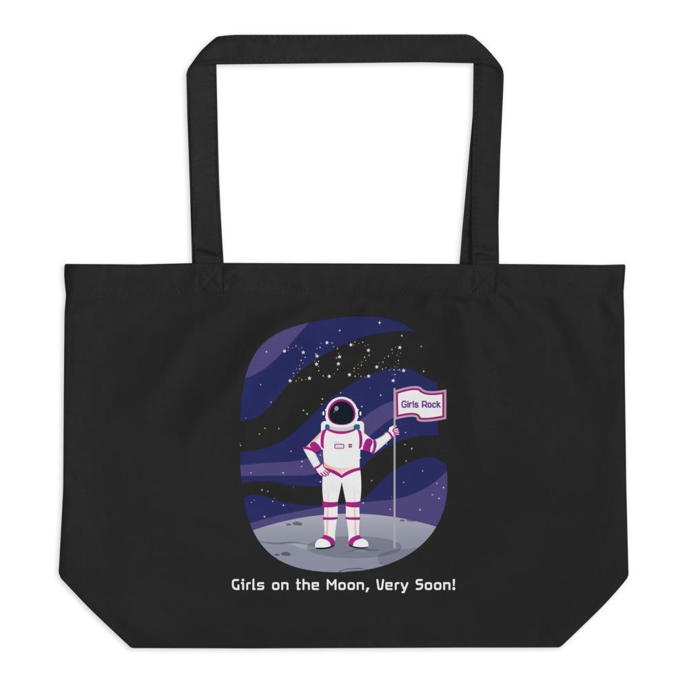 Girls on the moon tote bag NASA