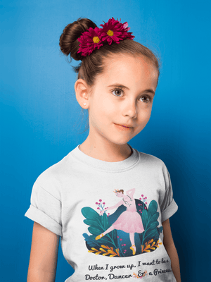 Girl wearing future doctor t-shirt