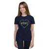 Girl wearing Kid's I Love Science T-Shirt