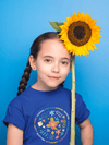 girl with sunflower featuring Stem and Flowers t-shirt