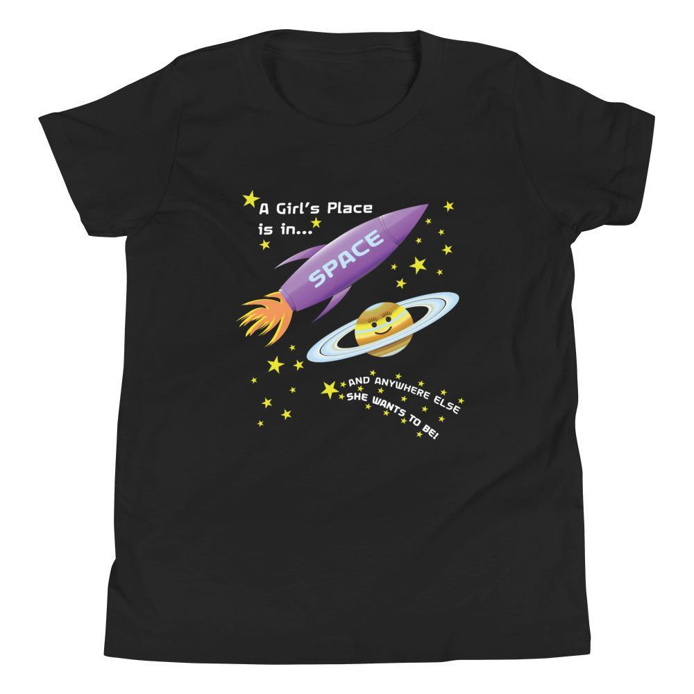 A girl's place is in space tee